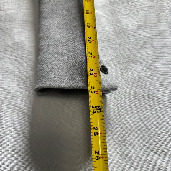 LOFT Gray Single Breasted Wool Blend Trench Coat SZ XS - Picture 7 of 9